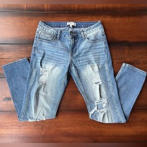 Cello LA distressed low rise jeans